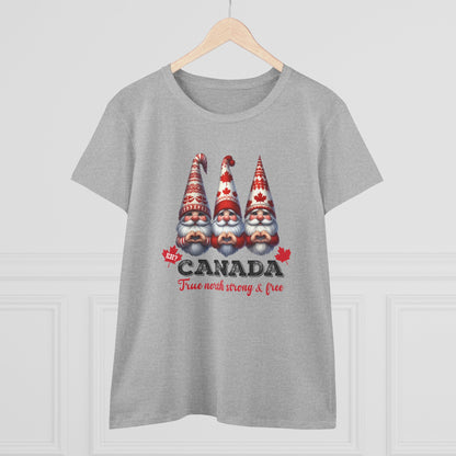 Gnome Sweet Gnome Canada Edition Cute Women's Semi Fit Tee