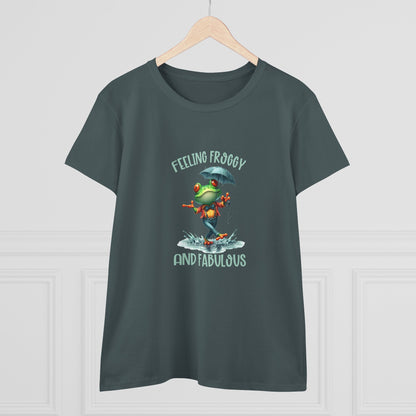 Feeling Froggy and Fabulous Tee, Women's semi fit Cotton Tee