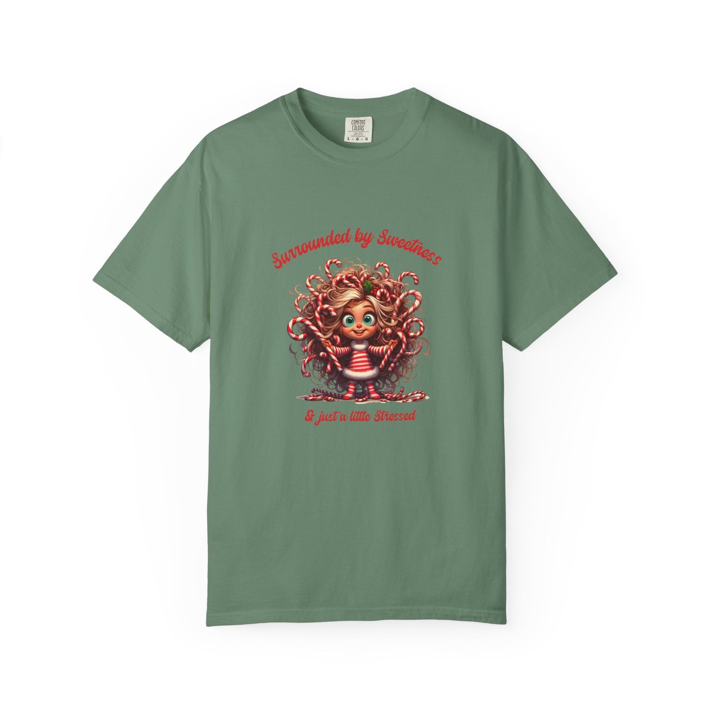 Sweet but Stressed Tee – Candy Cane Chaos in Style!