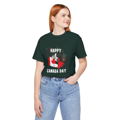 Happy Canada Day Fireworks Unisex Tee