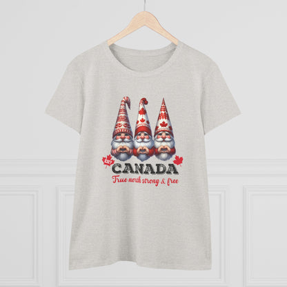 Gnome Sweet Gnome Canada Edition Cute Women's Semi Fit Tee