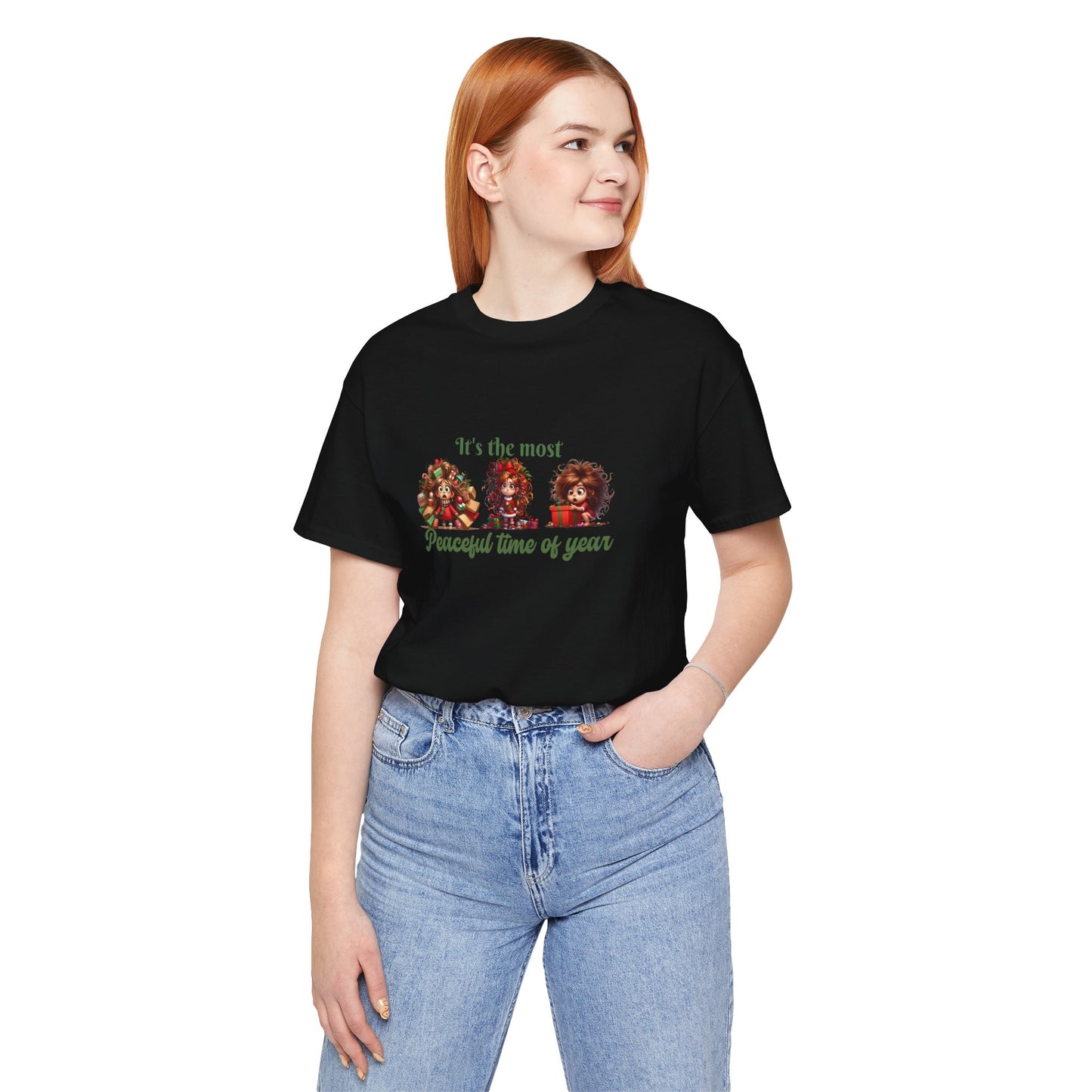 ITs the most peaceful time of year, Festive Christmas Tee, Holiday T-Shirt, Unisex Short Sleeve Shirt, Casual Holiday Apparel, Gift for Christmas Lovers, It's the Most [...]