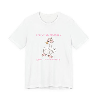 Sprinting towards snacks and bad decisions Playful Goose Tee