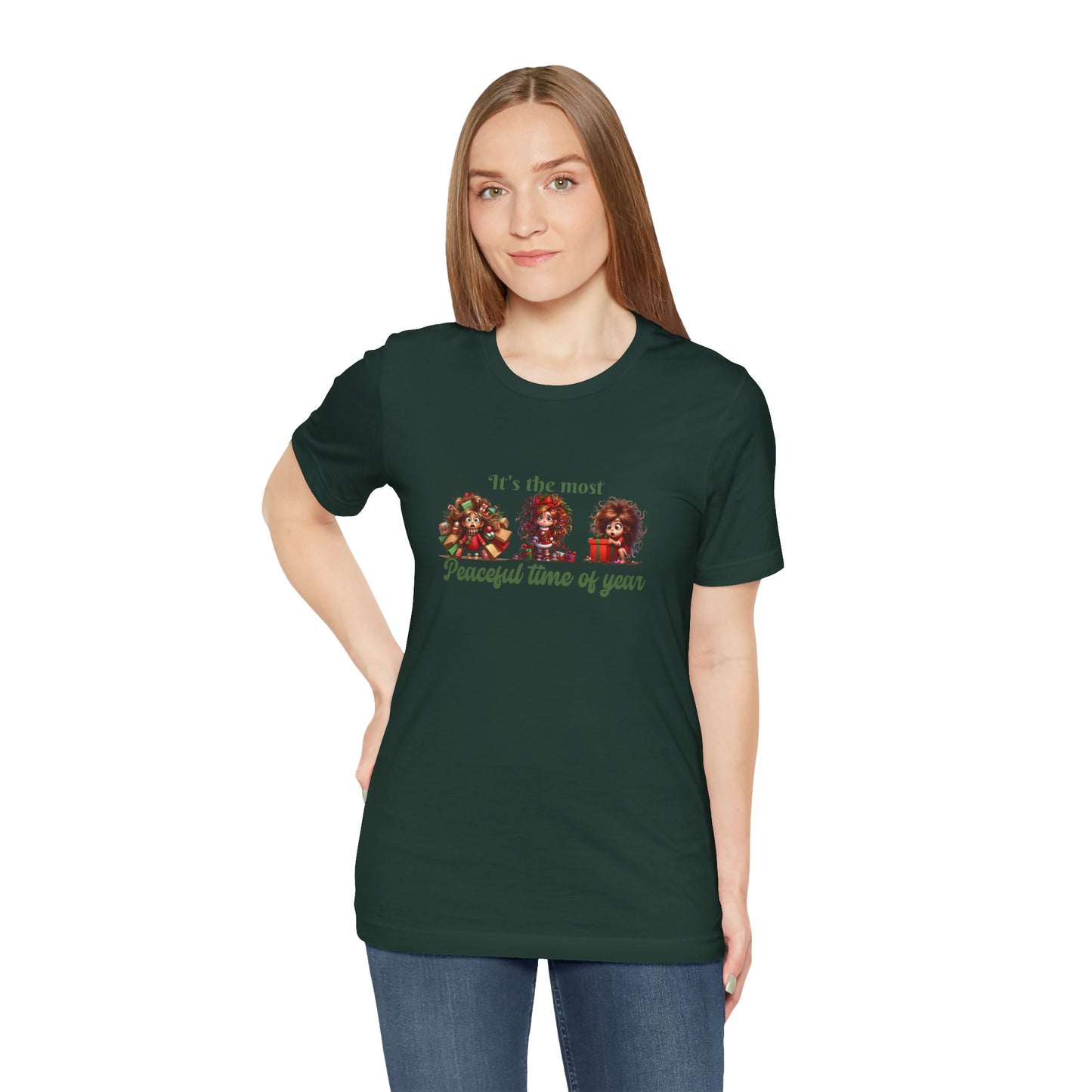 ITs the most peaceful time of year, Festive Christmas Tee, Holiday T-Shirt, Unisex Short Sleeve Shirt, Casual Holiday Apparel, Gift for Christmas Lovers, It's the Most [...]