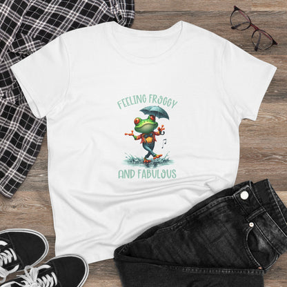 Feeling Froggy and Fabulous Tee, Women's semi fit Cotton Tee
