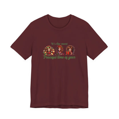 ITs the most peaceful time of year, Festive Christmas Tee, Holiday T-Shirt, Unisex Short Sleeve Shirt, Casual Holiday Apparel, Gift for Christmas Lovers, It's the Most [...]