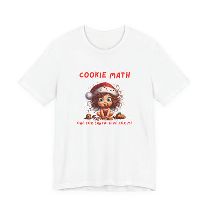 Cookie Math, One for Santa, Five for Me Funny Women’s Christmas T-Shirt