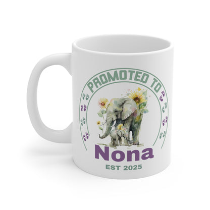 Elephant Promoted to Nona, Grandma Mug