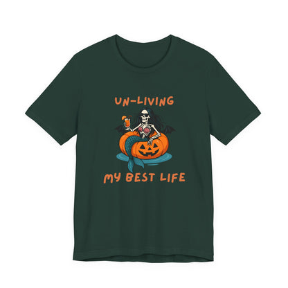 Un-Living My Best Life Skeleton Mermaid Sassy Tee