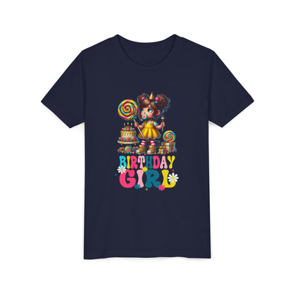 Rainbow Birthday Girl Youth Tee