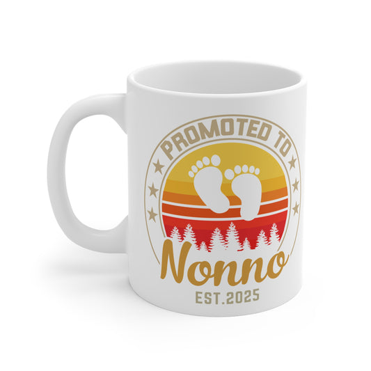 Promoted to Nonno 2025 Ceramic Mug