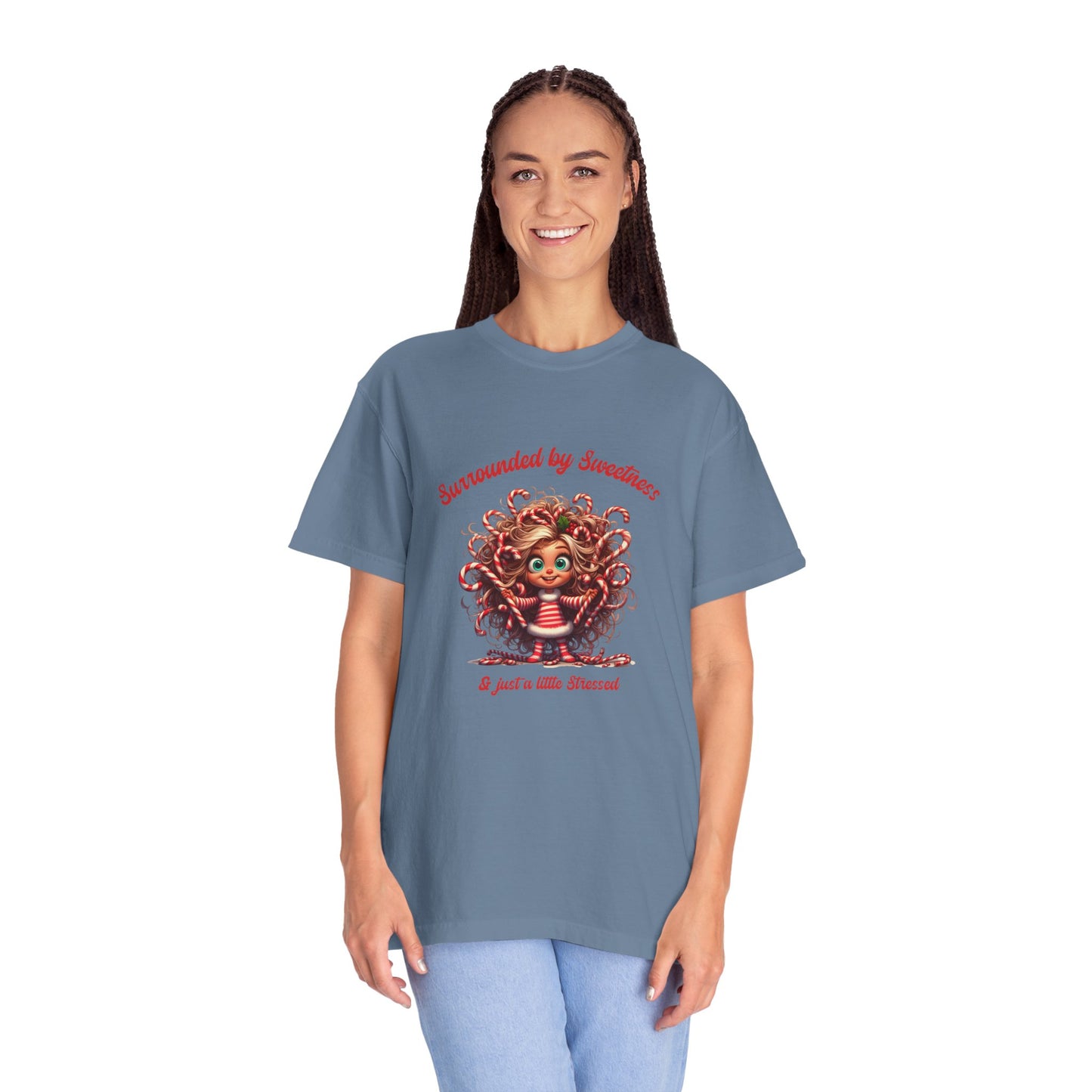 Sweet but Stressed Tee – Candy Cane Chaos in Style!