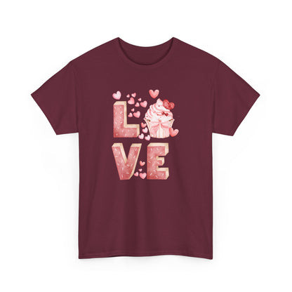 Stacked "Love" Cupcake Tee