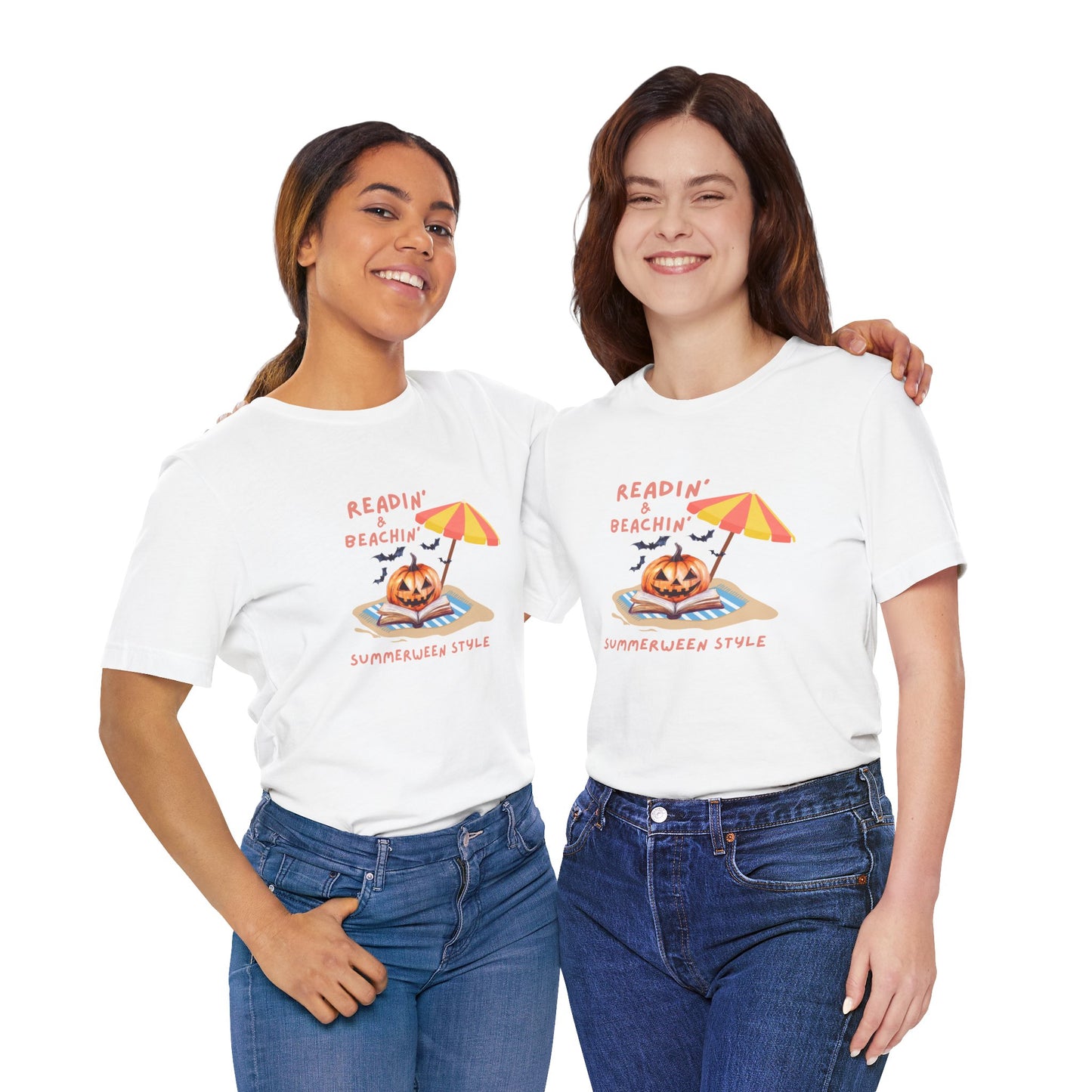 Readin and Beachin Pumpkin Reading Tee