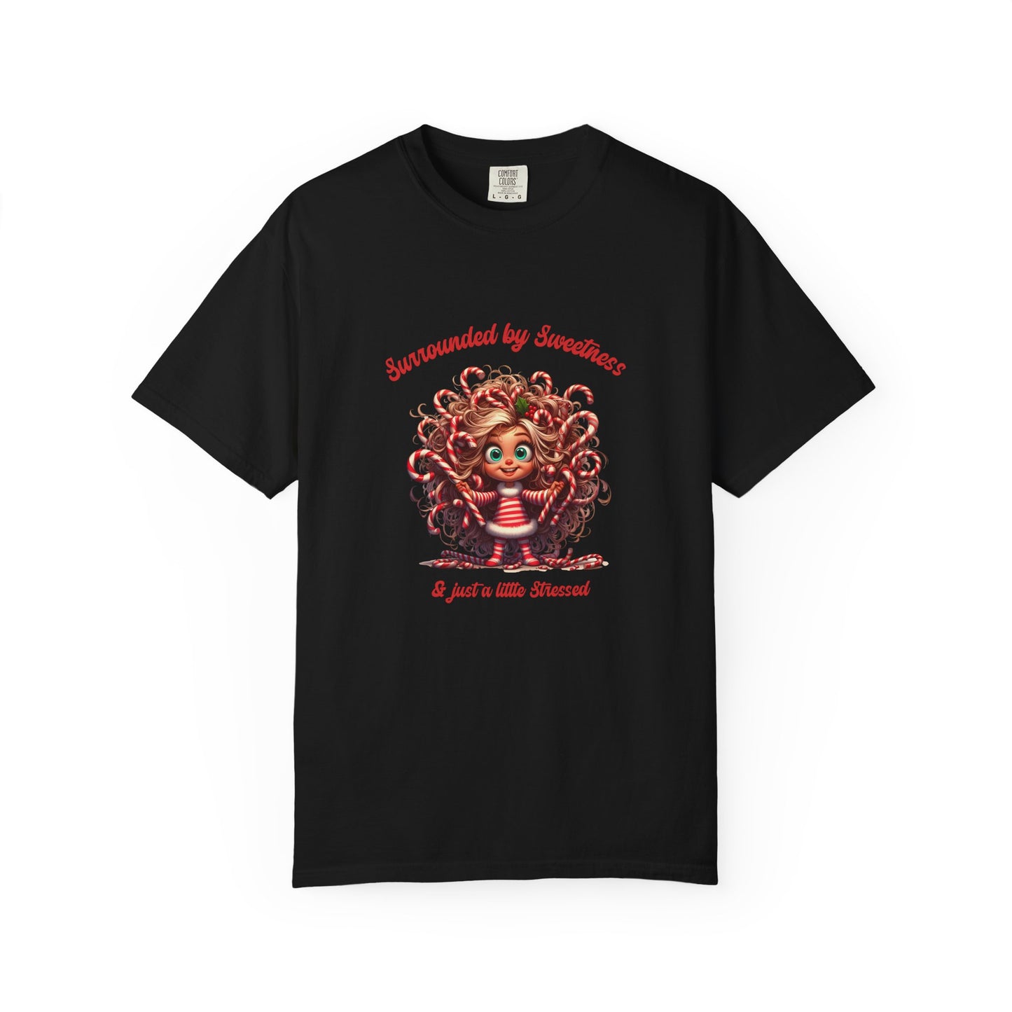 Sweet but Stressed Tee – Candy Cane Chaos in Style!