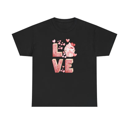 Stacked "Love" Cupcake Tee