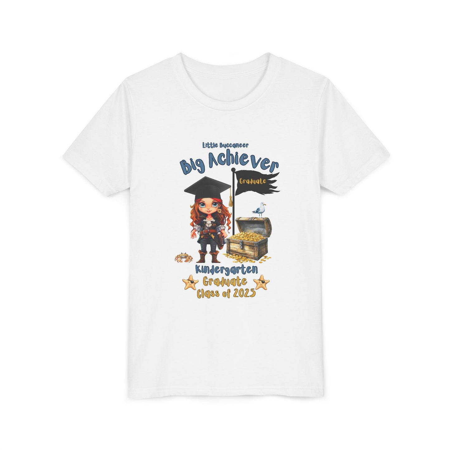Little Buccaneer, Big Achiever! Kindergarten Graduate Tee – Girl Pirate, Class of 2025 Big Achiever Kindergarten Grad Shirt | Fun School Celebration Apparel, Kid's Graduation Gift, [...]