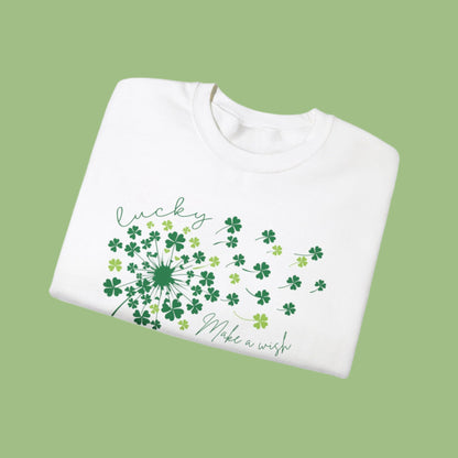 "Make a wish", Lucky Clover Sweatshirt