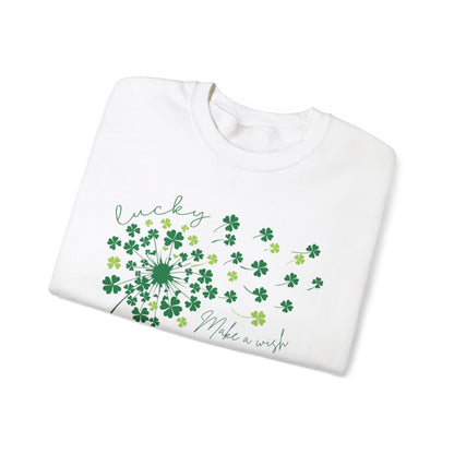 Make a wish, Lucky Clover Crewneck Sweatshirt