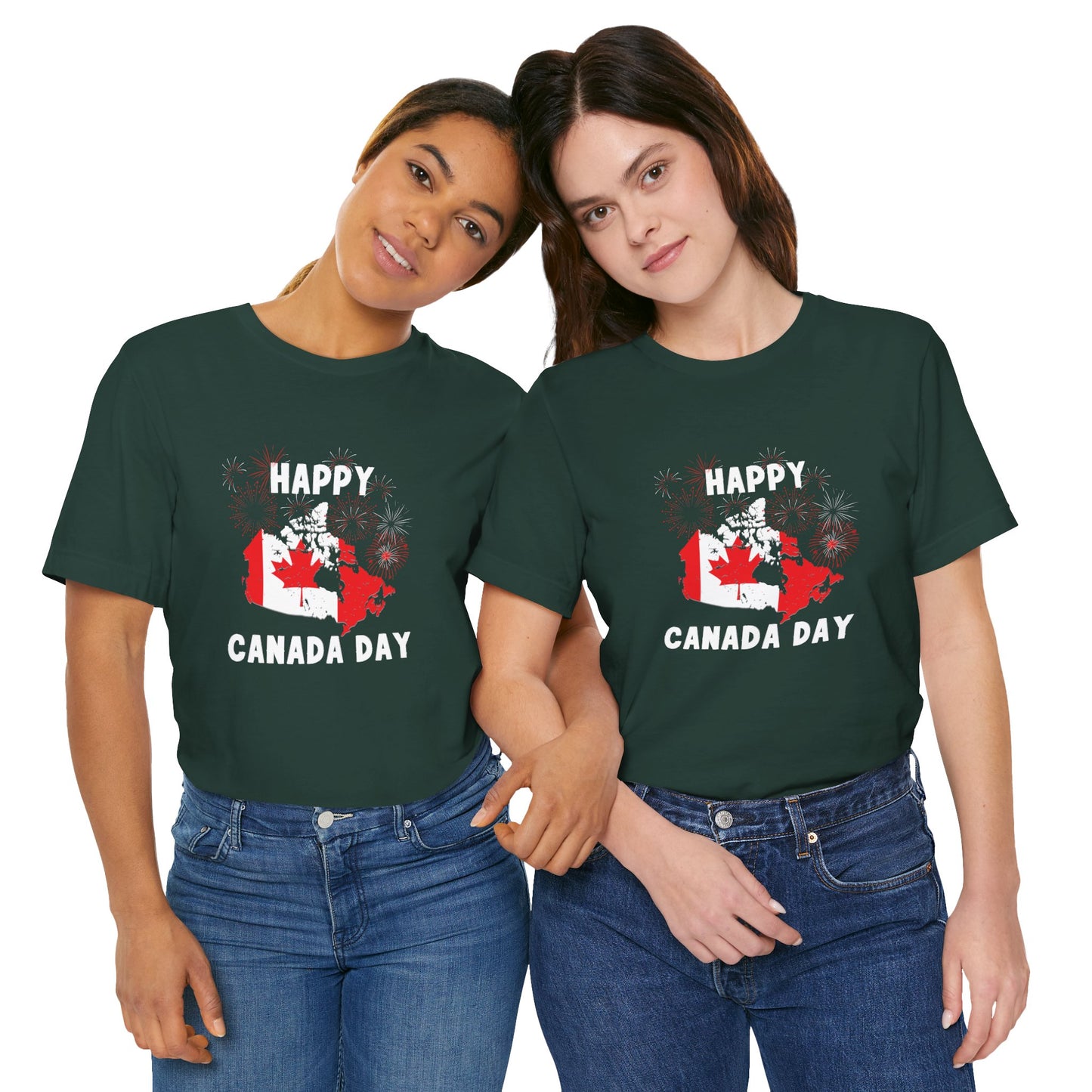 Happy Canada Day Fireworks Unisex Tee