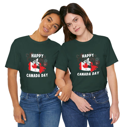 Happy Canada Day Fireworks Unisex Tee