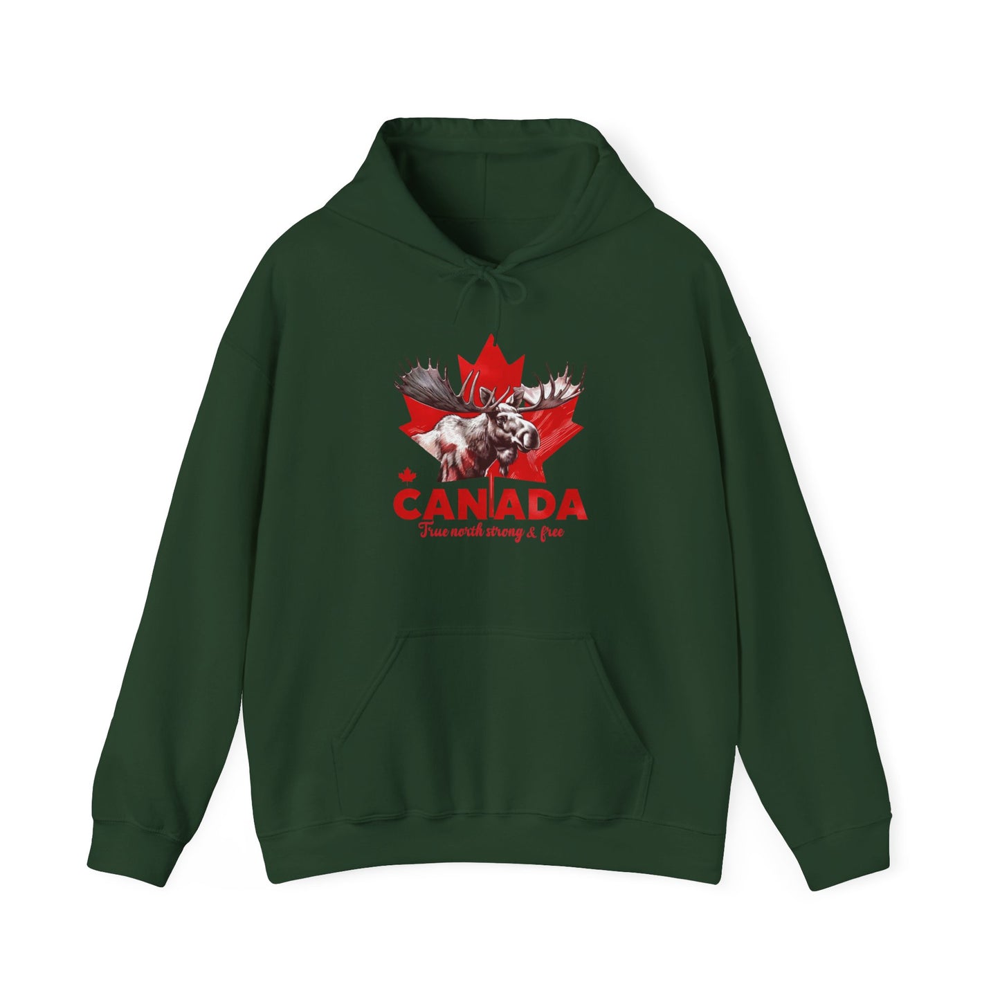 Canadian Moose: True North, Strong and Free Hoodie