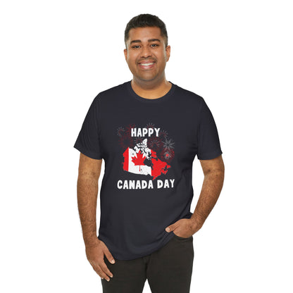 Happy Canada Day Fireworks Unisex Tee