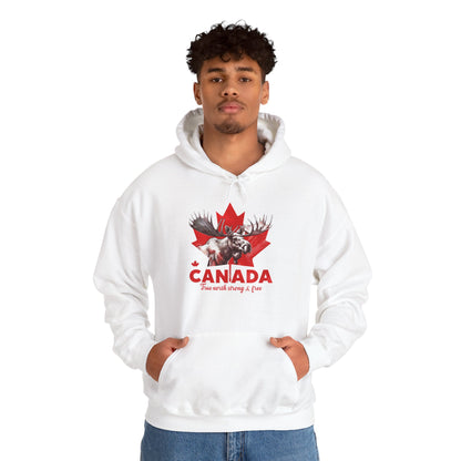Canadian Moose: True North, Strong and Free Hoodie