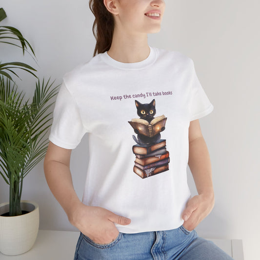 Keep the Candy, Ill Take Books Funny Halloween Book Lover tee
