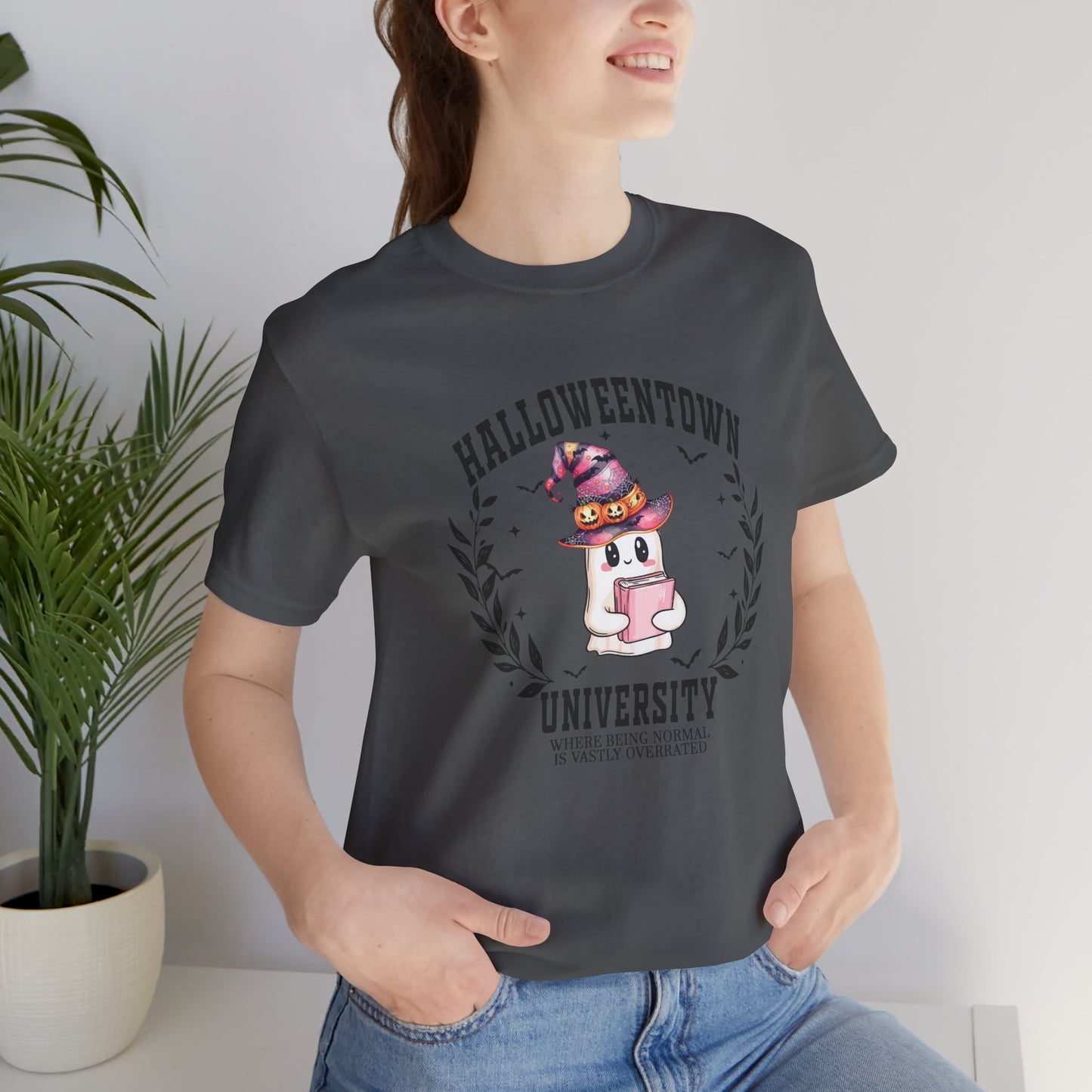 Halloweentown University Ghost Tee Cute, Quirky Proudly Not Normal Halloween T-Shirt, Unisex Tee, Perfect for Halloween Parties, Costume