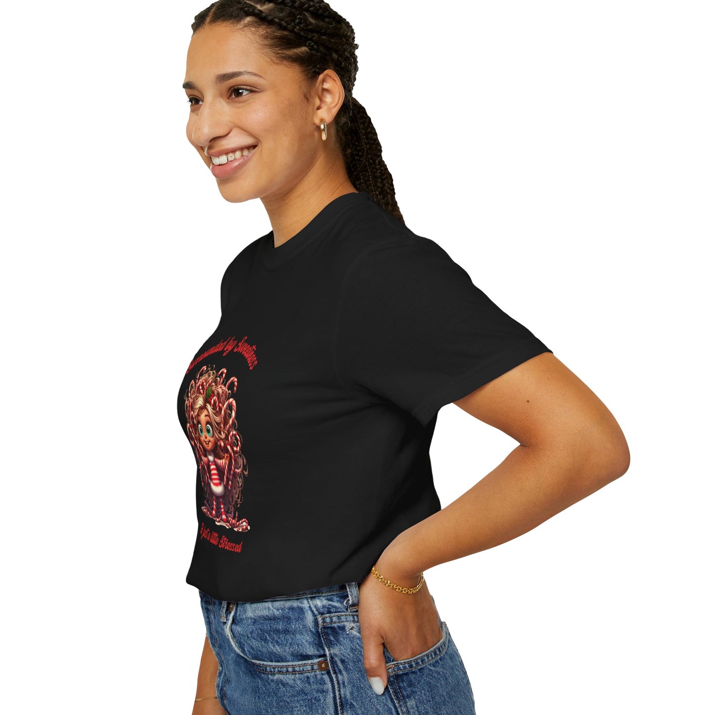 Sweet but Stressed Tee – Candy Cane Chaos in Style!