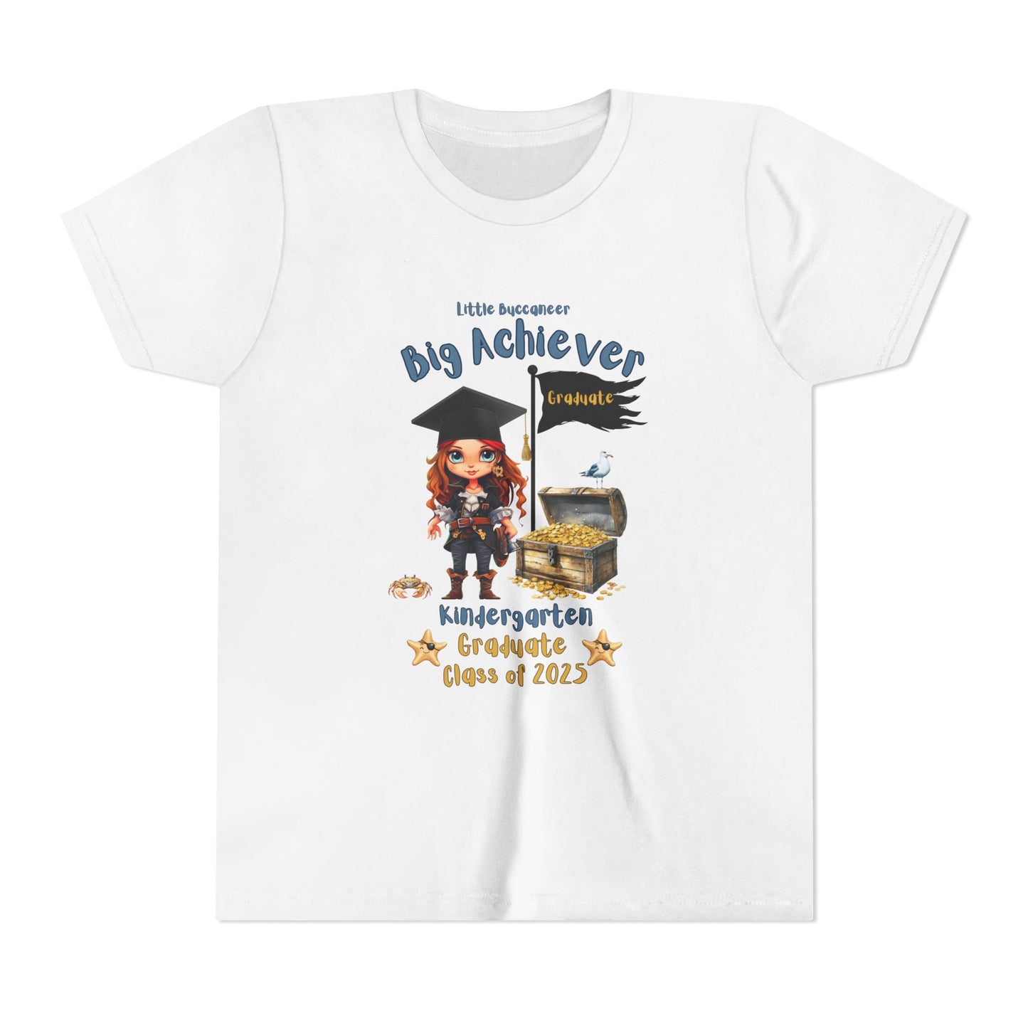 Little Buccaneer, Big Achiever! Kindergarten Graduate Tee – Girl Pirate, Class of 2025 Big Achiever Kindergarten Grad Shirt | Fun School Celebration Apparel, Kid's Graduation Gift, [...]