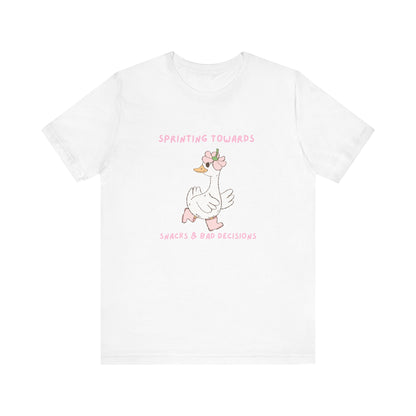 Sprinting towards snacks and bad decisions Playful Goose Tee