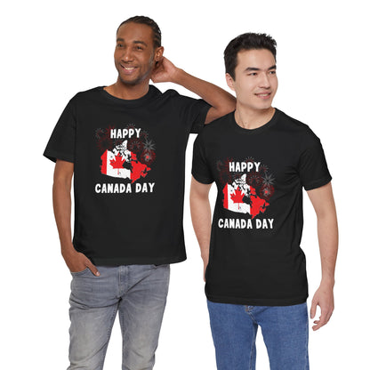 Happy Canada Day Fireworks Unisex Tee
