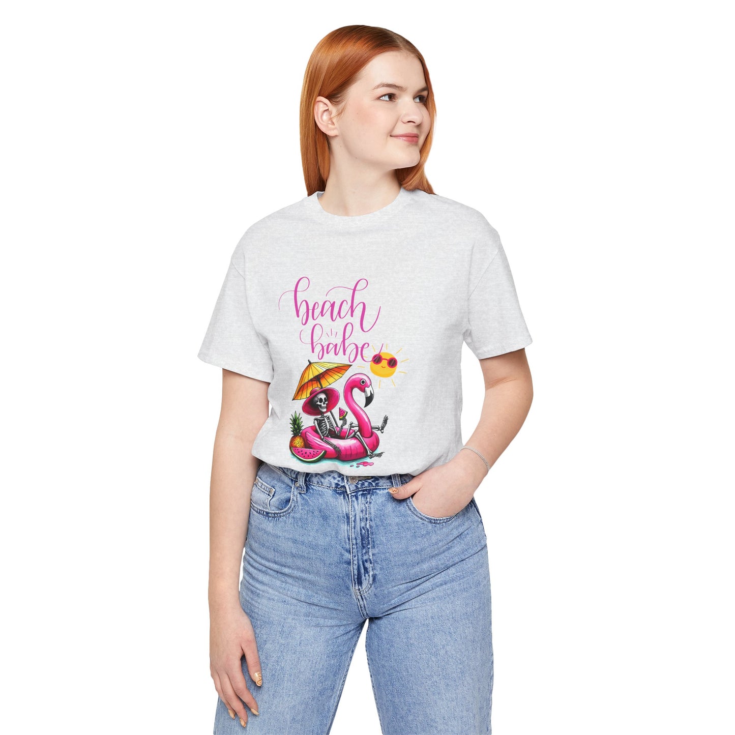 Beach Babe Skeleton Soakin Up Sunshine tee