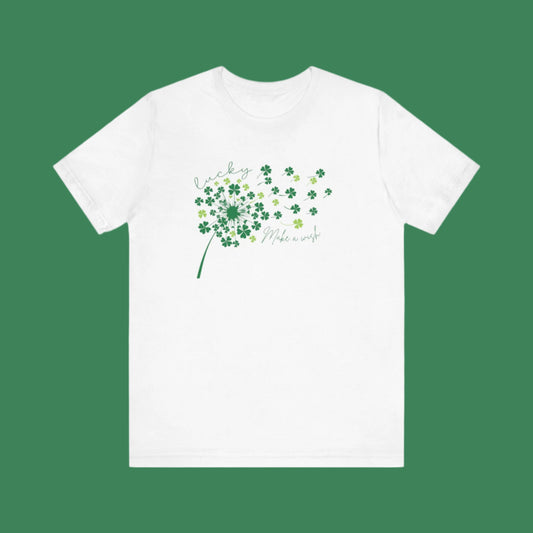 Make a wish Lucky Clover Relaxed fit Tee