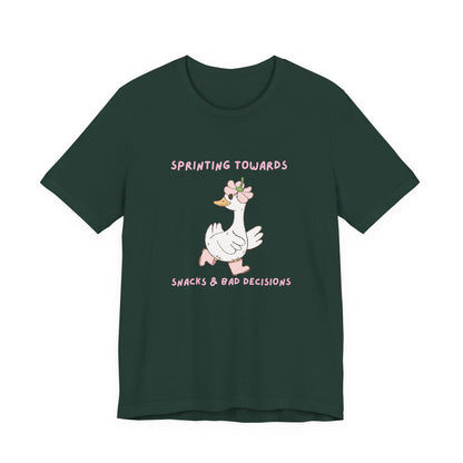 Sprinting towards snacks and bad decisions Playful Goose Tee