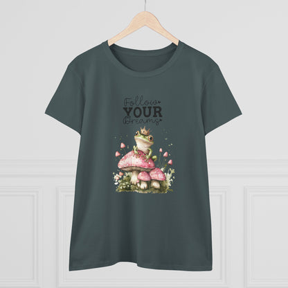 Follow Your Dreams Cute Frog Women's Semi Fit Tee