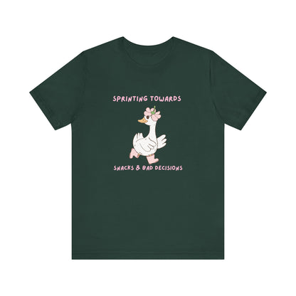 Sprinting towards snacks and bad decisions Playful Goose Tee