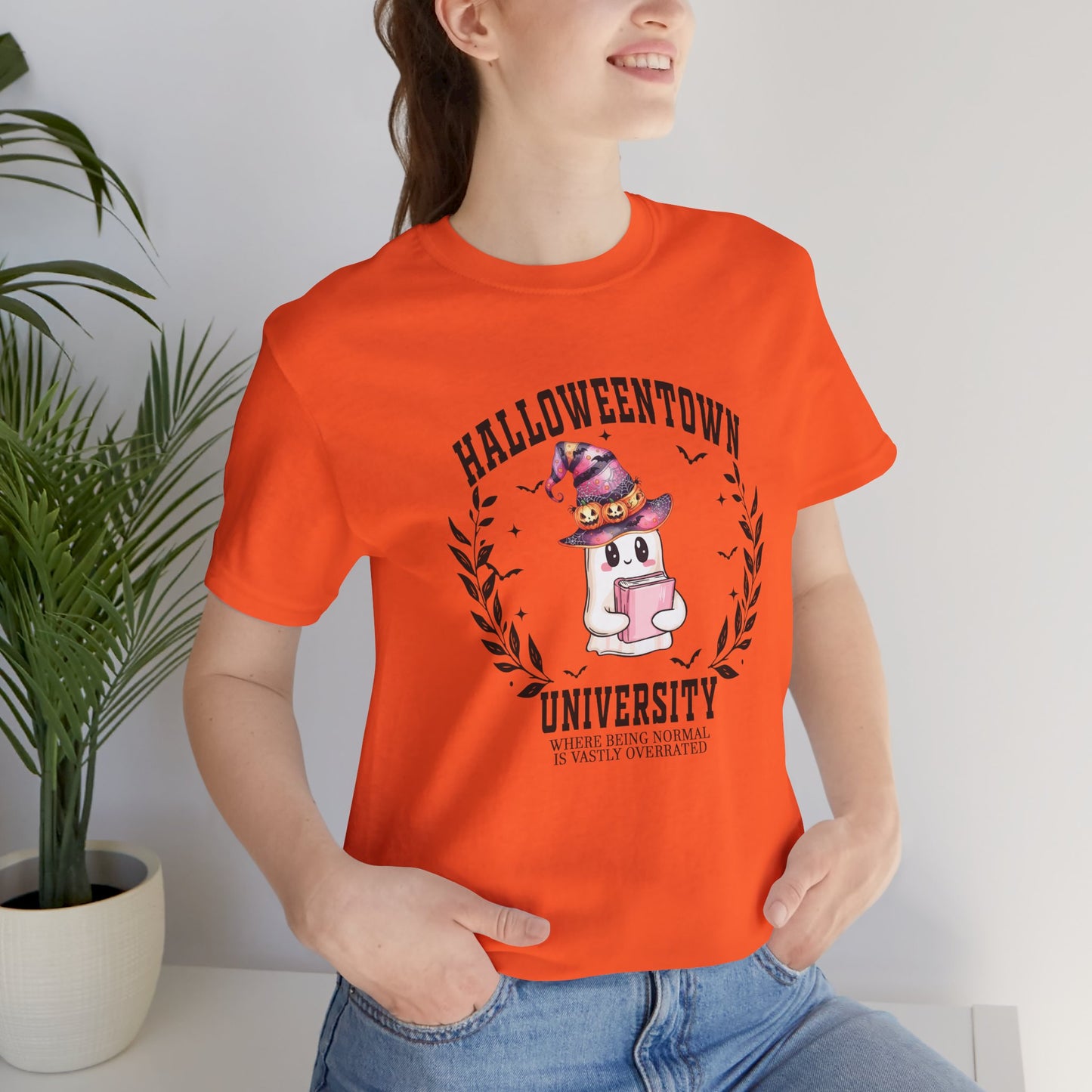 Halloweentown University Ghost Tee Cute, Quirky Proudly Not Normal Halloween T-Shirt, Unisex Tee, Perfect for Halloween Parties, Costume