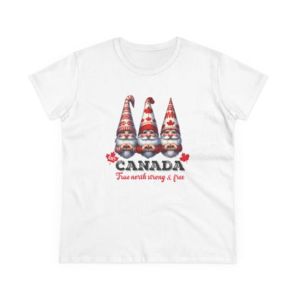 Gnome Sweet Gnome Canada Edition Cute Women's Semi Fit Tee