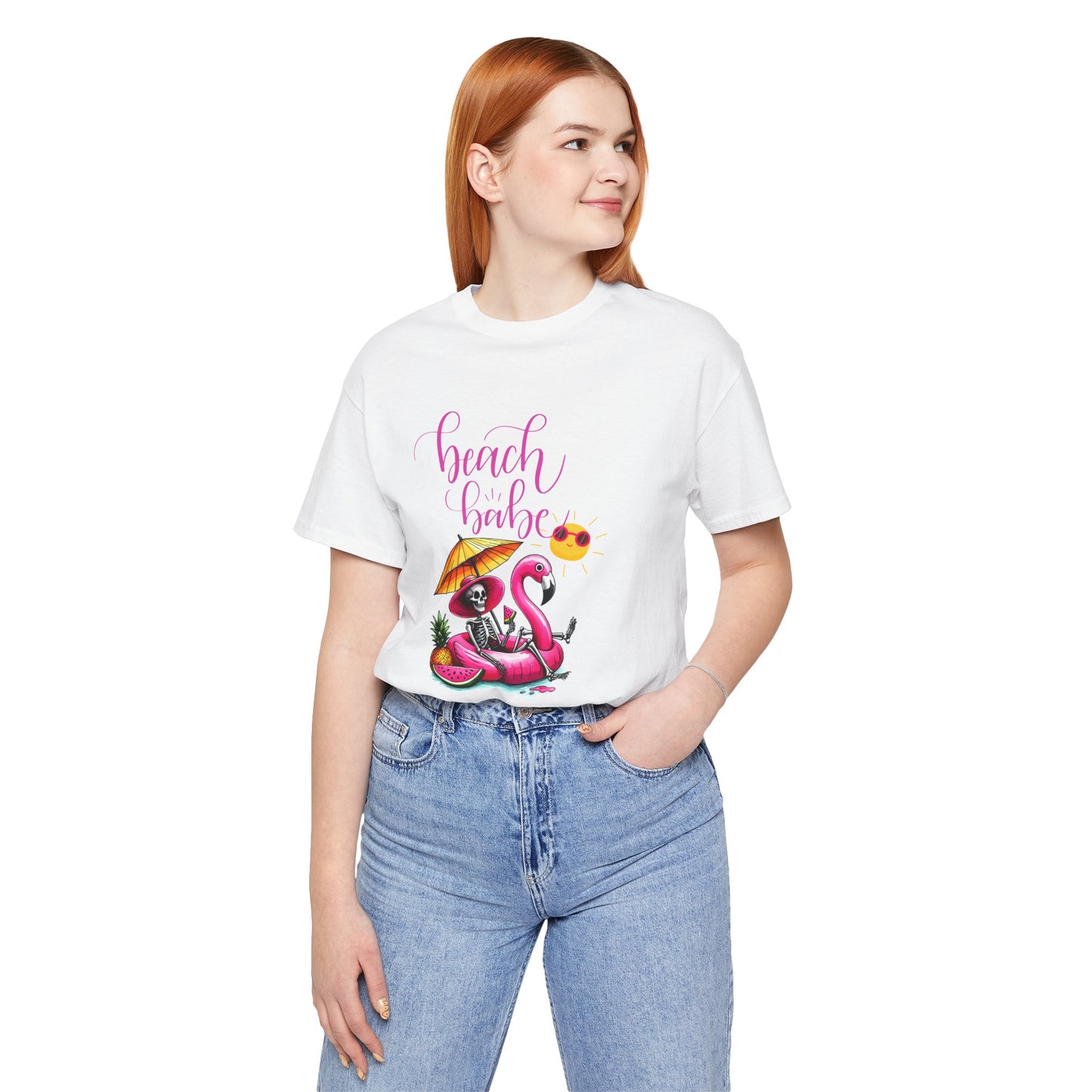 Beach Babe Skeleton Soakin Up Sunshine tee