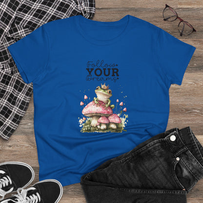 Follow Your Dreams Cute Frog Women's Semi Fit Tee
