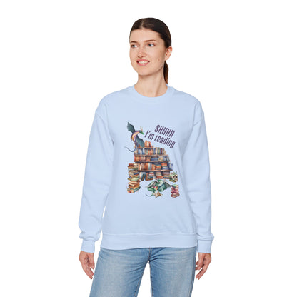 Dragons & Books – Cozy Fantasy Sweatshirt for Readers and Dreamers  Book Lover Crewneck, Reader Jumper, Literary Gift, Bibliophile Apparel