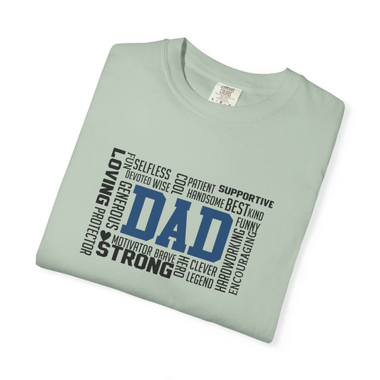 Dad Word Cloud Unisex T-Shirt, Gift for Father's Day, Casual Wear, Family Reunion, Everyday Comfort, Unique Dad Design