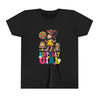 Rainbow Birthday Girl Youth Tee