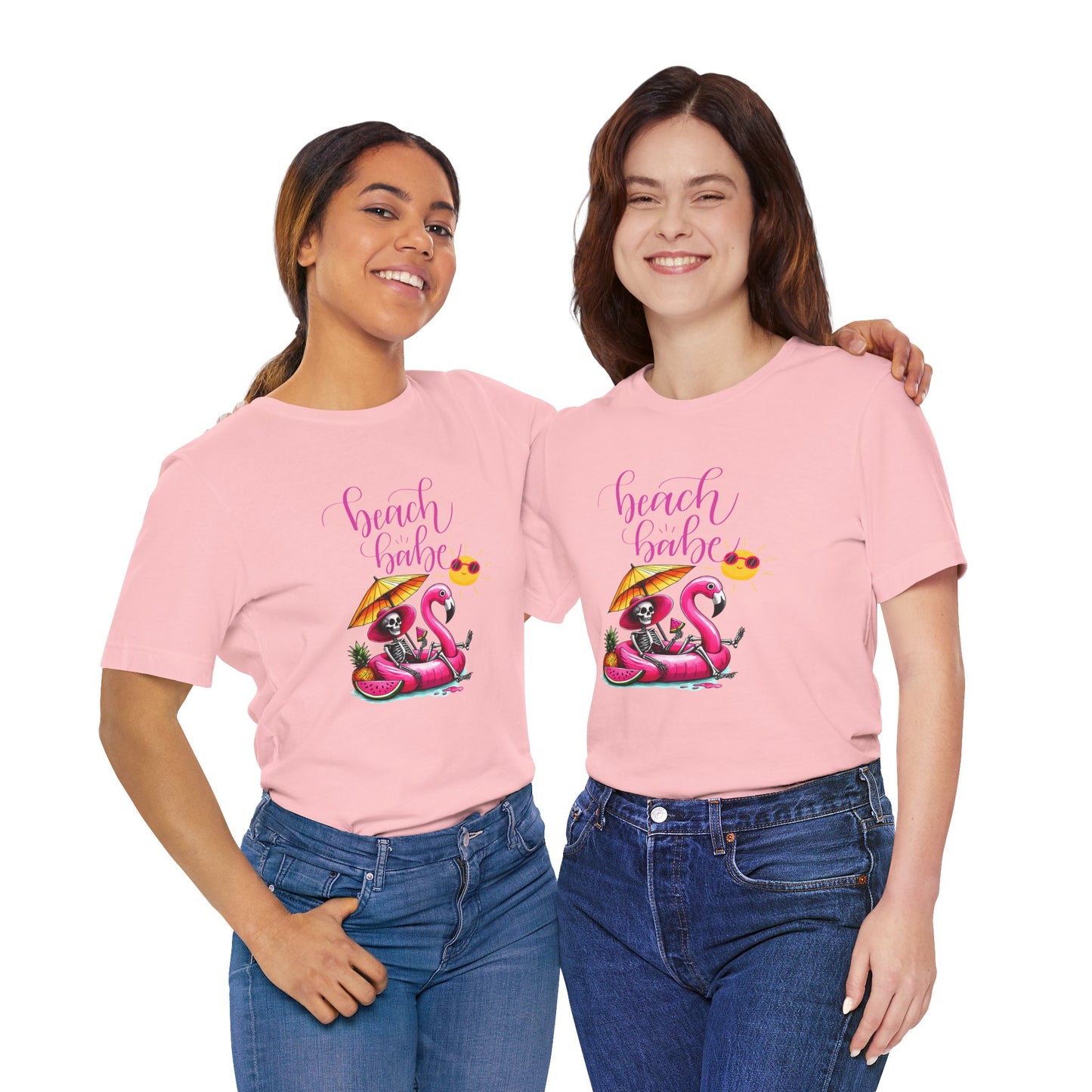 Beach Babe Skeleton Soakin Up Sunshine tee